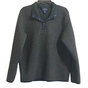Mens Quilted Pullover‎ Large Dark Grey Dark Green Navy Warm Soft